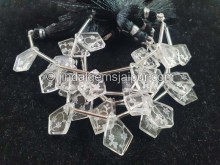 Crystal Carved Rhombus Beads