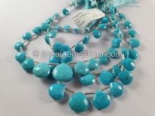 Turquoise Arizona Faceted Heart Shape Beads