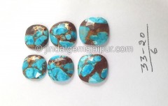 Copper Lava Mohave Turquoise Rose Cut Slices Copper Lava Mohave Turquoise Rose Cut Slices