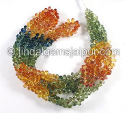 Multi Sapphire Faceted Drops Shape Beads Multi Sapphire Faceted Drops Shape Beads