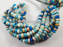 Multi Opal Smooth Roundelle Shape Beads