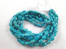 Turquoise Faceted Oval Shape Beads