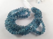 London Blue Topaz Carved Pumpkin Beads -- LBT115