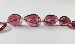 Watermelon Tourmaline Slices Shape Beads Watermelon Tourmaline Slices Shape Beads