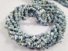 Blue Opal Smooth Chips Beads