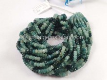 Grandidierite Shaded Small Faceted Roundelle Beads -- GRDRT124