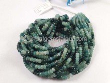 Grandidierite Shaded Small Faceted Roundelle Beads