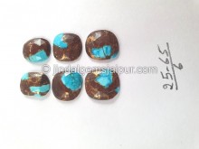 Copper Lava Mohave Turquoise Rose Cut Slices