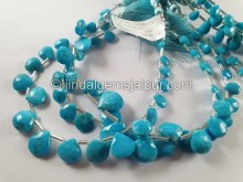 Turquoise Arizona Faceted Heart Beads -- TRQ264