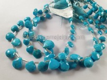 Turquoise Arizona Faceted Heart Shape Beads