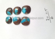 Copper Lava Mohave Turquoise Rose Cut Slices -- DETRQ233
