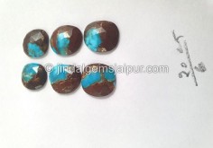 Copper Lava Mohave Turquoise Rose Cut Slices