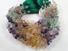 Fluorite Faceted Drops Beads -- FLRT17