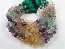 Fluorite Faceted Drops Beads