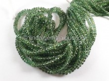 Green Apatite Big Faceted Roundelle Beads