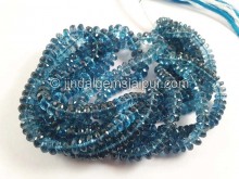 London Blue Topaz Faceted German Cut Beads