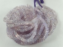 Scorolite Or Lavender Quartz Faceted Roundelle Beads