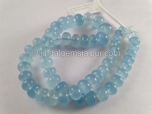 Aquamarine Smooth Roundelle Beads -- AQMA248 Aquamarine Smooth Roundelle Beads -- AQMA248