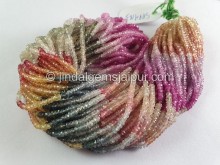 Multi Sapphire Faceted Roundelle Beads -- SPPH183 Multi Sapphire Faceted Roundelle Beads -- SPPH183