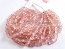 Rose Quartz Faceted Oval Shape Beads