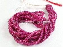 Ruby Natural Smooth Roundelle Beads