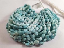 Larimar Faceted Oval Shape Beads
