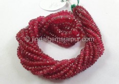 Red Spinel Faceted Roundelle Beads -- RDSP15