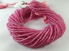 Pink Topaz Faceted Round Beads