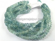 Green Aquamarine Or Heliodor Smooth Roundelle Beads