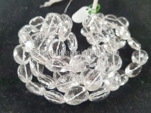 Crystal Quartz Faceted Oval Nuggets Beads -- CRTA31