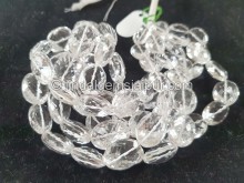 Crystal Quartz Faceted Oval Nuggets Beads