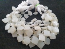 White Moonstone Faceted Lotus Beads