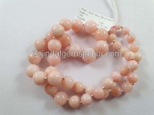 Pink Opal Smooth Round Ball Beads -- POP60