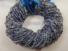 Fluorite Faceted Coin Beads