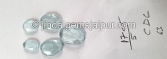 Milky Aquamarine Rose Cut Slices -- DEAQMA132 Milky Aquamarine Rose Cut Slices -- DEAQMA132