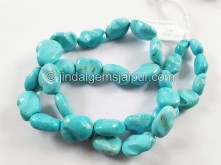 Golden Spiderweb Turquoise Irregular Nugget Beads