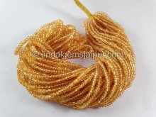 Yellow Sapphire Smooth Roundelle Beads -- SPPH190