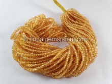 Yellow Sapphire Smooth Roundelle Beads