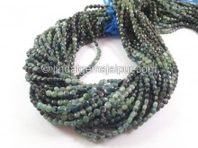 Blue Tourmaline Shaded Faceted Coin Beads