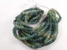 Blue Tourmaline Shaded Smooth Roundelle Beads Blue Tourmaline Shaded Smooth Roundelle Beads