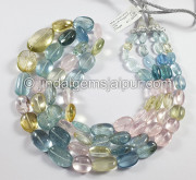 Multi Aquamarine Smooth Nuggets Shape Big Beads Multi Aquamarine Smooth Nuggets Shape Big Beads