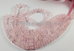 Rose Quartz Smooth Roundelle Shape Beads