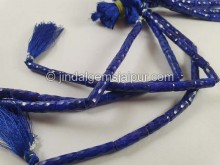 Lapis Concave Cut Pipe Beads