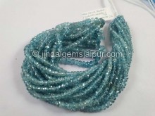 Natural Blue Zircon Shaded Faceted Roundelle Beads -- ZRCN31