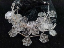 Crystal Carved Pentagon Beads -- CRTA19