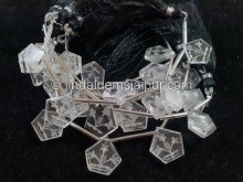 Crystal Carved Pentagon Beads