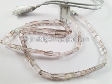 Tourmaline Step Cut Pipe Shape Beads