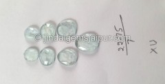 Milky Aquamarine Rose Cut Slices