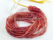 Red Sapphire Smooth Roundelle Beads -- SPPH189