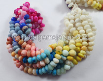 Multi Opal Dyed Smooth Roundelle Shape Beads Multi Opal Dyed Smooth Roundelle Shape Beads